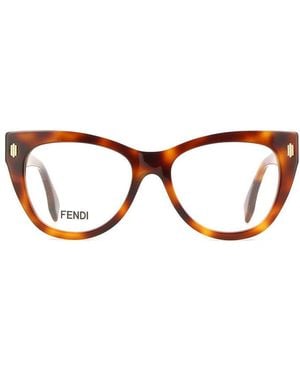 Fendi Fe50086I 053 Shiny Havana 53Mm Sunglasses - Brown