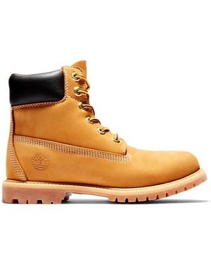 Timberland Premium 6 Inch Lace Up Waterproof Calf Leather Shoe - Natural
