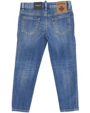 DSquared² Jeans Jennifer Denim Cotton Pants - Blue