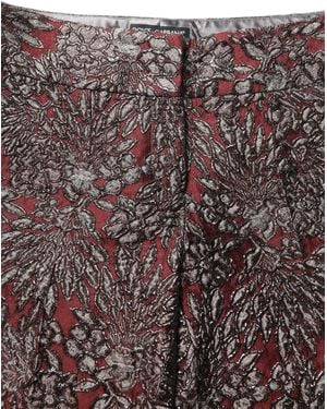 Dolce & Gabbana Floral Jacquard Straight Trousers Acetate Polyester Silk Nylon - Red