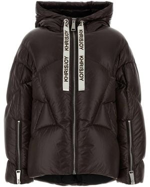 Khrisjoy Chocolate Nylon Milano Down Jacket - Black