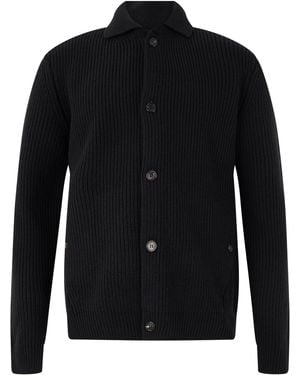 Slowear Wool Cardigan Virgin Jumper - Black