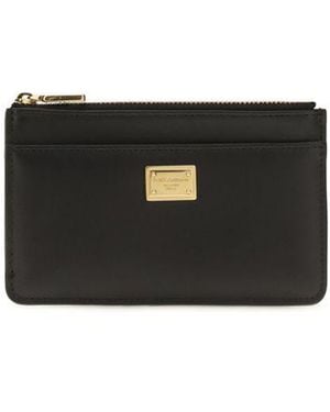Dolce & Gabbana Calf Leather Bos Taurus Wallet - Black