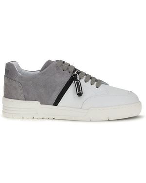 Moschino Calf Leather Bos Taurus Low Top Sneakers - Gray