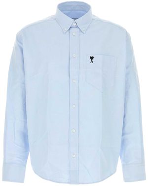 Ami Paris Light Oxford Shirt - Blue