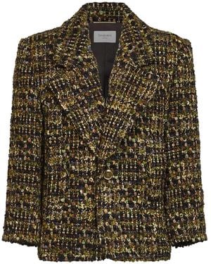 Saint Laurent Khaki Wool Tweed Jacket - Green