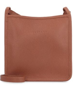 Longchamp Le Foulonné S Leather Crossbody Bag - Brown