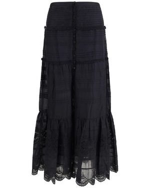 Isabel Marant Viscose Long Skirt - Black