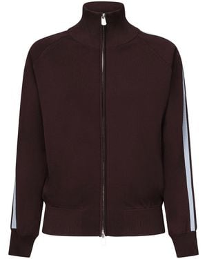 Pinko Zip-Up Sweatshirt With Logo - Brown