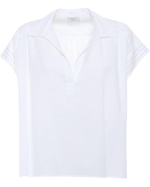 Peserico Relaxed Fit Blouse With Classic Collar - White