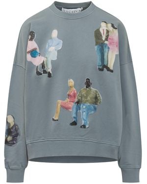 JW Anderson All Over Print Sweatshirt - Blue