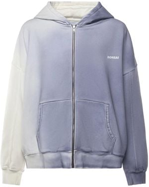 Bonsai Cotton Sweatshirt With Logo - Blue