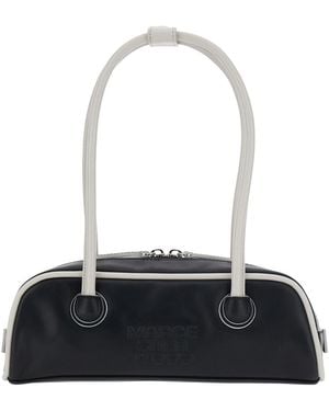 Marge Sherwood Shoulder Bag Soft Baguette Mini (Piping) - White