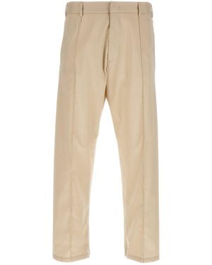 Fourtwofour On Fairfax Cropped Trousers - Natural