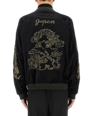 Sasquatchfabrix. Souvenir Jacket Eastend Dragon Cotton Rayon - Black