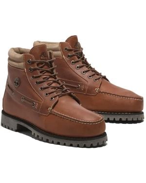 Timberland Authentic Mid Lace-Up Boots Shoes - Brown