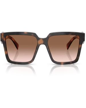 Prada Pr 24Zs 23A0A6 Malva Tartarugato Acetate Occhiali Da Sole - Brown