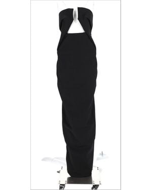 Rick Owens Prong Dress Wool Blend New - Black