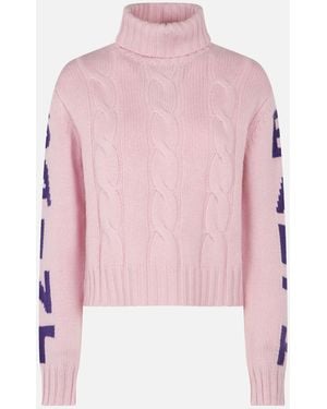 MC2 Saint Barth Adler Jr Turtleneck Cable-Knit With Saint Barth Jacquard - Pink