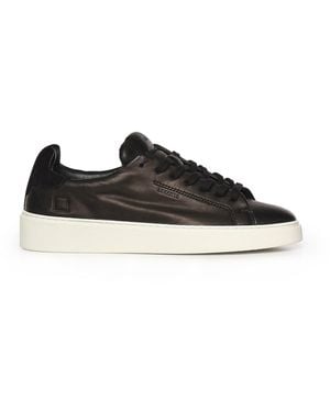 Date Levante Leather Trainer - Black