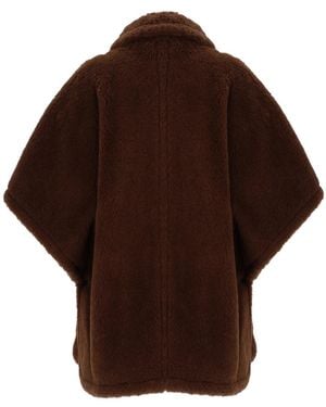 Max Mara Poncho Horse4 Alpaca Wool Trench & Raincoats - Brown