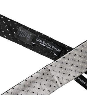 Dolce & Gabbana Dolce & Gabbana Polka-Dot Silk Necktie - Black