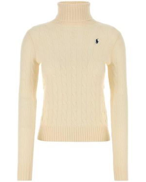 Polo Ralph Lauren Polo Ralph Lauren Cable-Knit Wool Cashmere Sweater - White