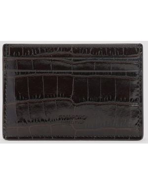 Tom Ford Calf Leather Credit Card Case - Black