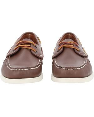 Sebago Moccasins Dock Sides Portland Leather Loafers - Brown