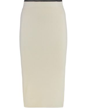 Pinko Skirt Nuova Guinea Wool - Natural