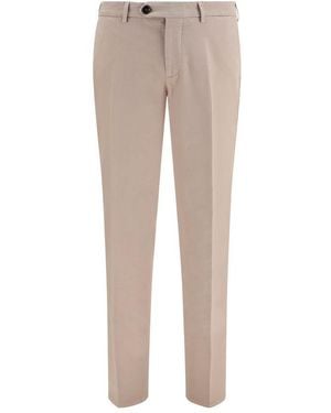 Brunello Cucinelli Beige Cotton Casual Trousers - Natural