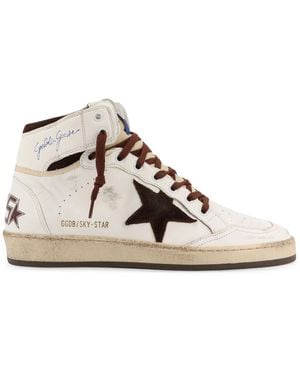 Golden Goose Sky Star High-Top Leather Sneakers - Multicolor