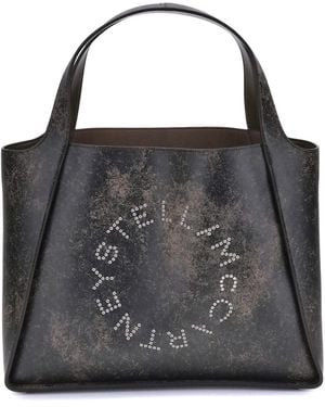 Stella McCartney Aged Effect Tote Bag - Black