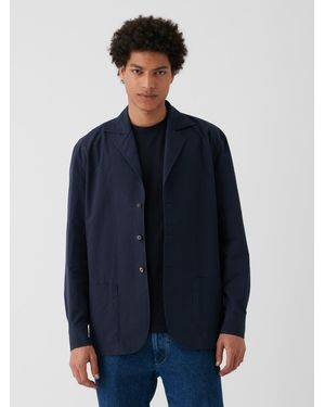 Doppiaa Aabigail Unlined Shirt-Jacket Coats & Jackets - Blue