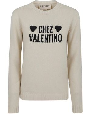 Valentino Garavani Maglia Embroideries Wool - Gray