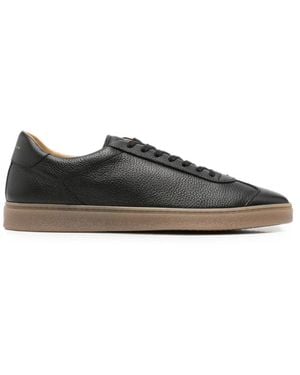 Henderson Pebbled-Leather Trainers - Black