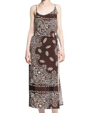 The Attico Bandana Printed Open-Back Viscose Midi Dress - Multicolour