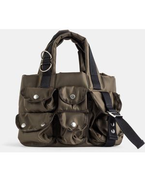 Sacai Small Multi-Pocket Nylon Tote Bag Mini - Black