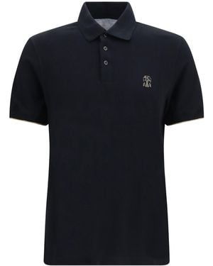 Brunello Cucinelli Cotton Polo Shirts - Black