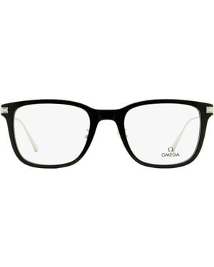 Omega Square Eyeglasses Om5005H 01A-Palladium 54Mm Plastic (Acetate)/Metal - Black