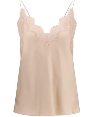 Rohe Silk Camisole With Lace Detailing - Natural