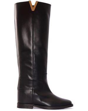 Via Roma 15 Iconic V Boots - Black