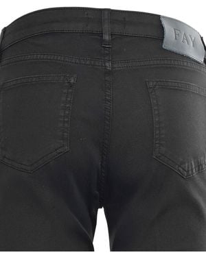Fay Cropped Pants Cotton Elastane - Black