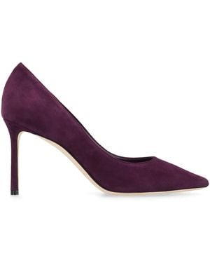 Jimmy Choo Romy 85 Suede Stiletto Pumps Goatskin - Purple