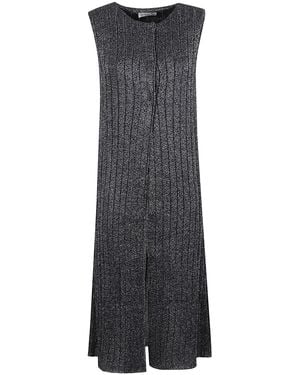 Charlott Gilet Lana Lurex - Gray
