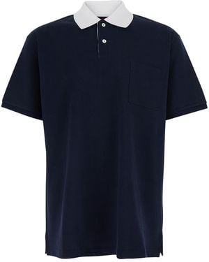 Gucci T-Shirt Piquet Web Cotton T-Shirts - Blue