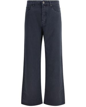 Miu Miu Blue Cotton Flared Jeans