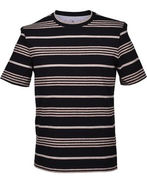 Brunello Cucinelli Striped Cotton Shirt - Black