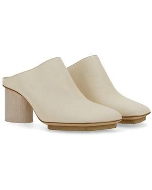 Uma Wang Leather Mules - White