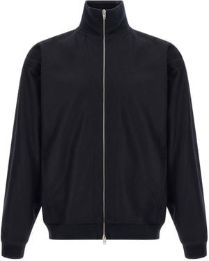 Jil Sander Wool High-Neck Jacket - Blue